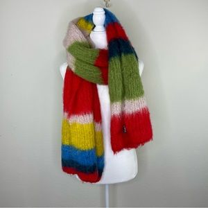 Aerie Multicolor Fuzzy Large Blanket Scarf